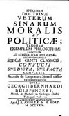 Specimen doctrinae veterum Sinarum moralis et politicae /
