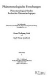 Phänomenologische Forschungen = Phenomenological Studies : Recherches Phenomenologiques.