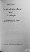 Familienähnlichkeit und Analogie : zur Semantik genereller Termini bei Wittgenstein und Thomas von Aquin /