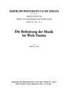 Die Bedeutung der Musik im Werk Dantes /