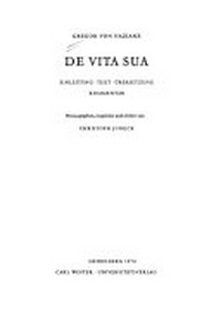 De vita sua : Einleitung, Text, Übersetzung, Kommentar /