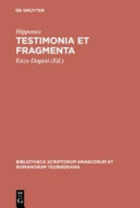 Hipponactis testimonia et fragmenta /