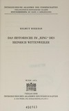 Das historische im "Ring" des Heinrich Wittenweiler /