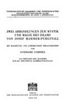 Zwei Abhandlungen zur Mystik und Magie des Islams von Josef Hammer-Purgstall : als Festgabe der Akademie zum 200. Geburtstag Hammer-Purgstalls /