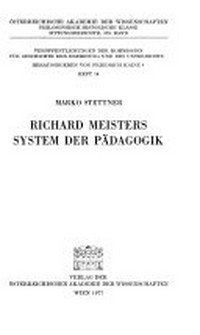 Richard Meisters System der Pädagogik /