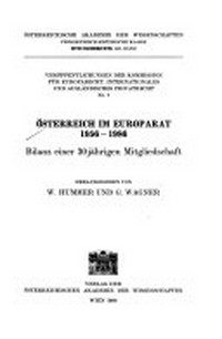 Österreich im Europarat 1956-1986 : Bilanz einer 30jährigen Mitgliedschaft /