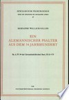 Ein alemannischer Psalter aus dem 14. Jahrhundert : Hs. A.IV.44 der Universitätsbibliothek Basel, Bl. 61-178 /