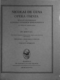 Nicolai de Cusa De beryllo /