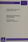 Research and teaching at universities : international and comparative perspectives /