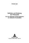 Definition und Einteilung der Philosophie : von der spätantiken Einleitungsliteratur zur arabischen Enzyklopädie /