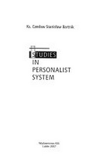 Studies in personalist system /