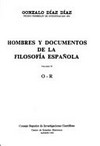 Hombres y documentos de la filosofía española /