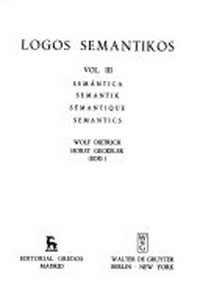 Logos semantikos : studia linguistica in honorem Eugenio Coseriu 1921-1981 /