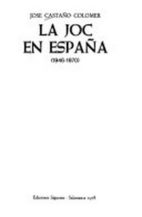 La JOC en España (1946-1970) /