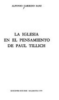 La Iglesia en el pensamiento de Paul Tillich /