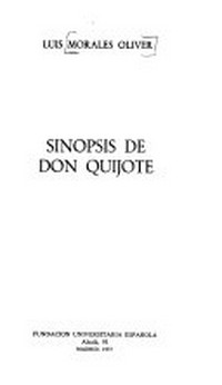 Sinopsis de Don Quijote /