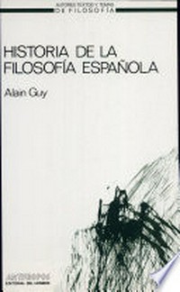 Historia de la filosofía española /