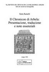 Il Chronicon di Arbela : presentac[sic]ione, traduc[sic]ione e note essenziali /