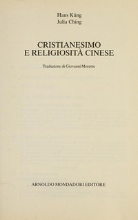 Cristianesimo e religiosità cinese /