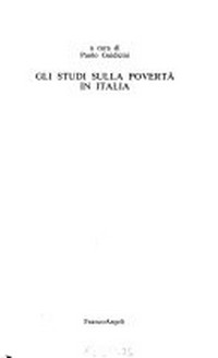 Gli studi sulla povertà in Italia /