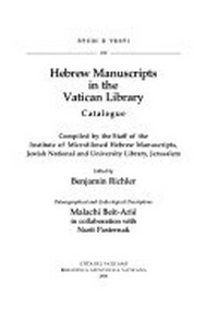 Hebrew manuscripts in the Vatican Library : catalogue /