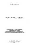 Sermoni de tempore = Sancti Bonaventurae Sermones de tempore /