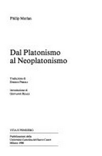 Dal platonismo al neoplatonismo /
