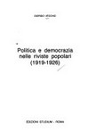 Politica e democrazia nelle riviste popolari (1919-1926) /