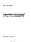 Famiglia e modernizzazione in Italia tra le due guerre /