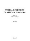 Storia dell'arte classica e italiana /