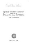 Stato e cultura giuridica in Italia dall'Unità alla Repubblica /