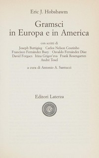 Gramsci in Europa e in America /