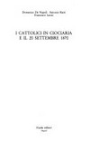 I cattolici in Ciociaria e il 20 settembre 1870 /