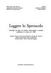 Leggere lo spettacolo : catalogo dei libri di cinema, teatro-danza e musica pubblicati in Italia nel1982 /