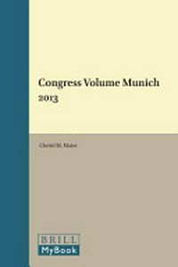 Congress Volume Munich 2013 /