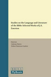 Studies on the language and literature of the Bible : selected works of J.A. Emerton /