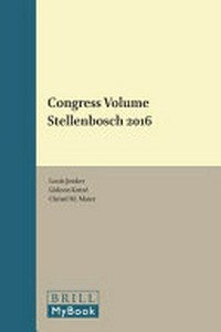 Congress volume Stellenbosch 2016 /