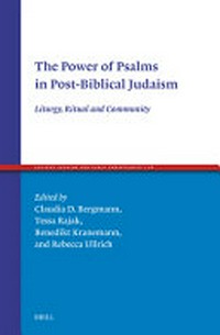 The power of Psalms in post-biblical Judaism : liturgy, ritual and community /