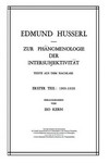 Zur Phänomenologie der Intersubjektivität : Texte aus dem Nachlass /