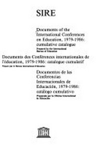 Documents of the International conferences on education, 1979-1986 : cumulative catalogue /