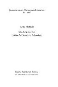 Studies on the latin accusative absolute /
