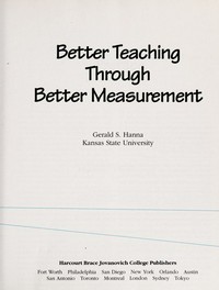 Better teaching through better measurement /