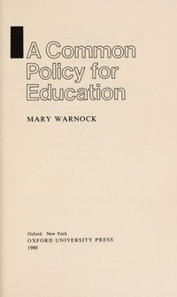 A common policy for education /
