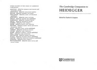 The Cambridge companion to Heidegger /