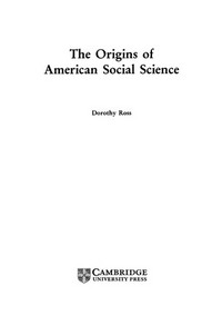 The origins of American social science /