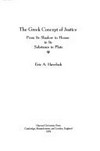 The Greek concept of justice : from its shadow in Homer to its substance in Plato /