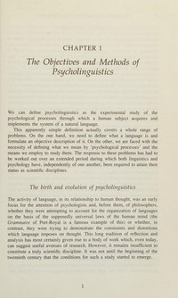 An introduction to psycholinguistics /