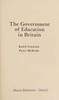 The government of education in Britain /