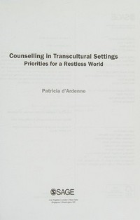 Counselling in transcultural settings : priorities for a restless world /