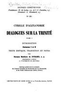 Dialogues sur la Trinité /